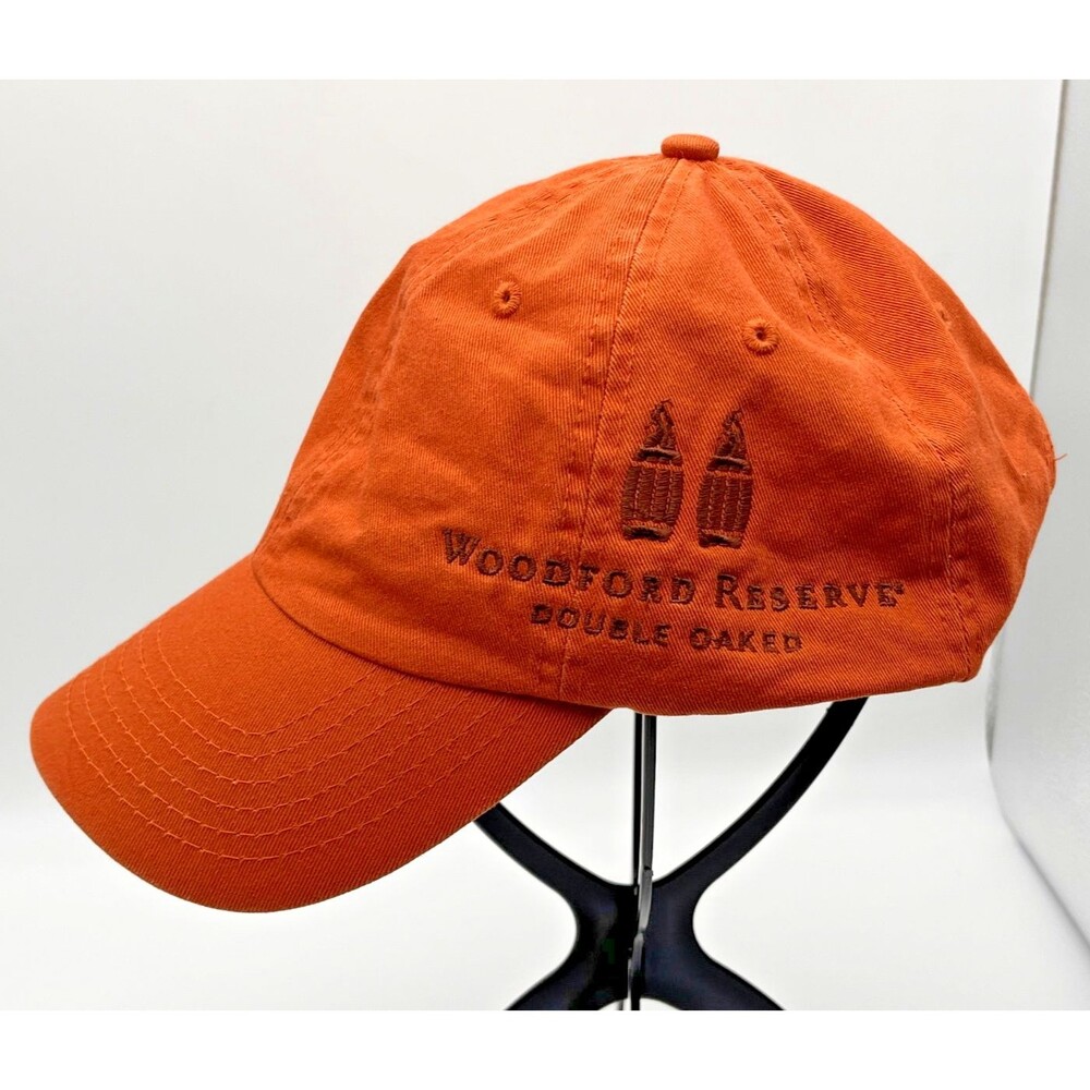 Woodford Reserve Double Oaked Bourbon Ball Cap Hat Orange OSFM Stapback KY